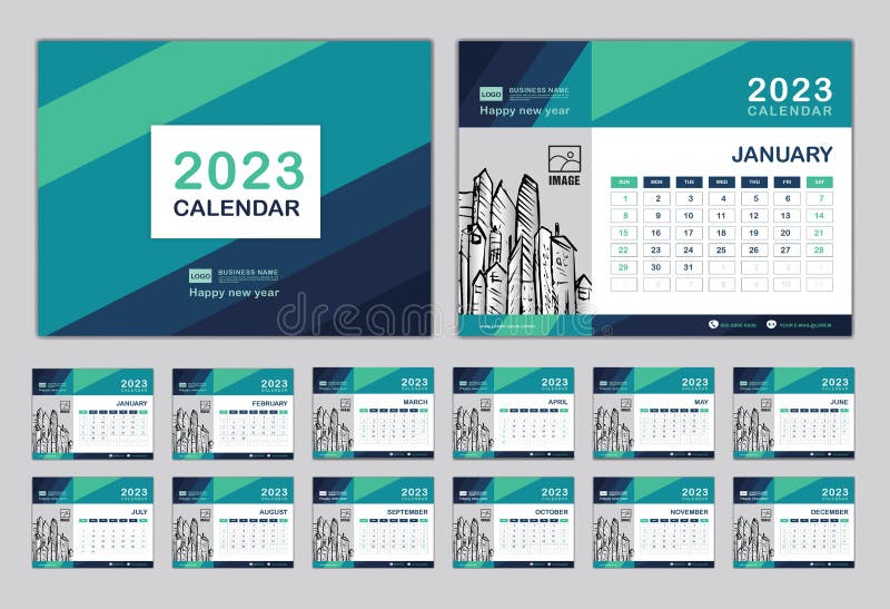Calendar 2023 Template Vector, Simple Minimal Design, Planner 2023 Year ...