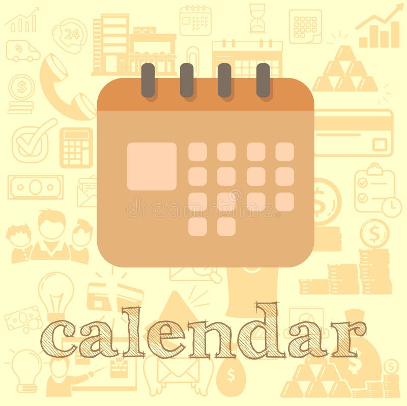Calendar Flat Illustration Calendar Business Vector Illustration Stock