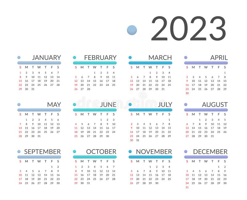 2023 Calendar royalty free illustration