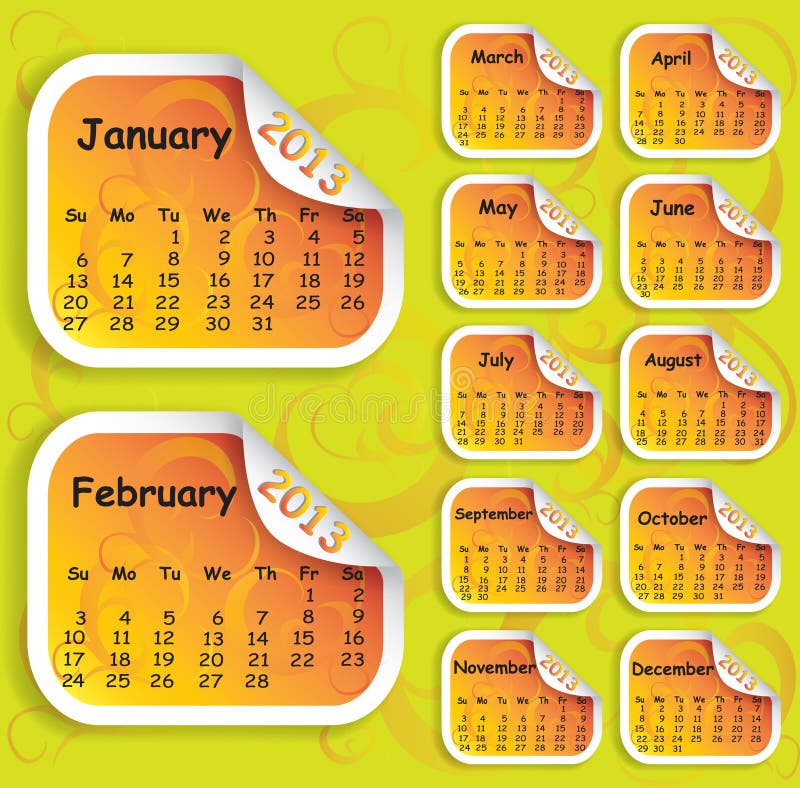 Calendar 2024 Template Vector Set Desk Calendar 2024 Happy New Year