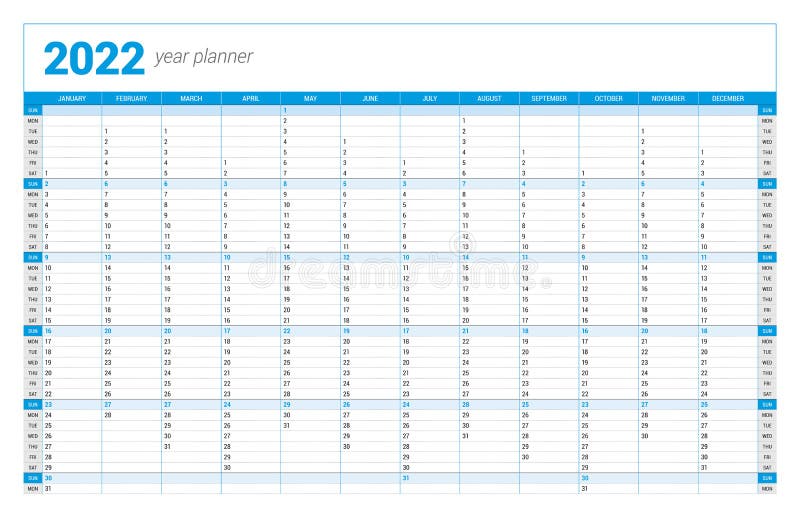 Full Year Calendar 2022 Calendars 2022