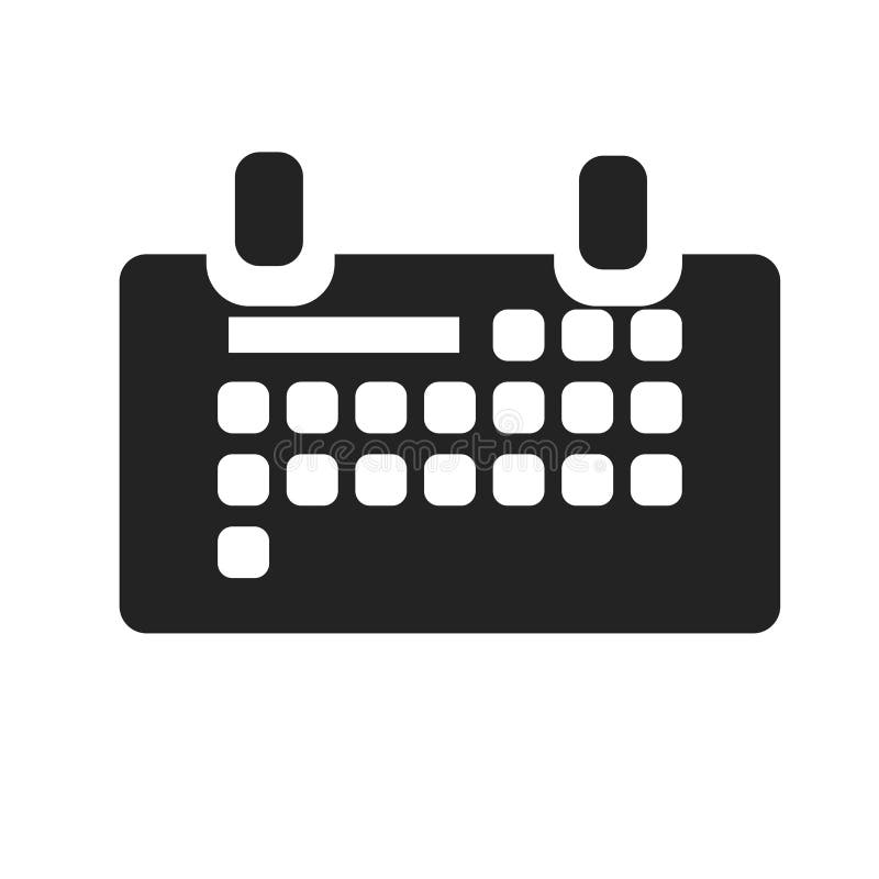 Calendar знак и символ вектора значка изолированные на белой предпосылке, концепции логотипа календаря иллюстрация штока Calendar знак и символ вектора значка изолированные на белой предпосылке, концепции логотипа календаря иллюстрация штока