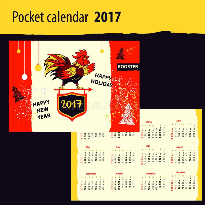 Calendar на год 2017 с краном и рождеством силуэта бесплатная иллюстрация Calendar на год 2017 с краном и рождеством силуэта бесплатная иллюстрация