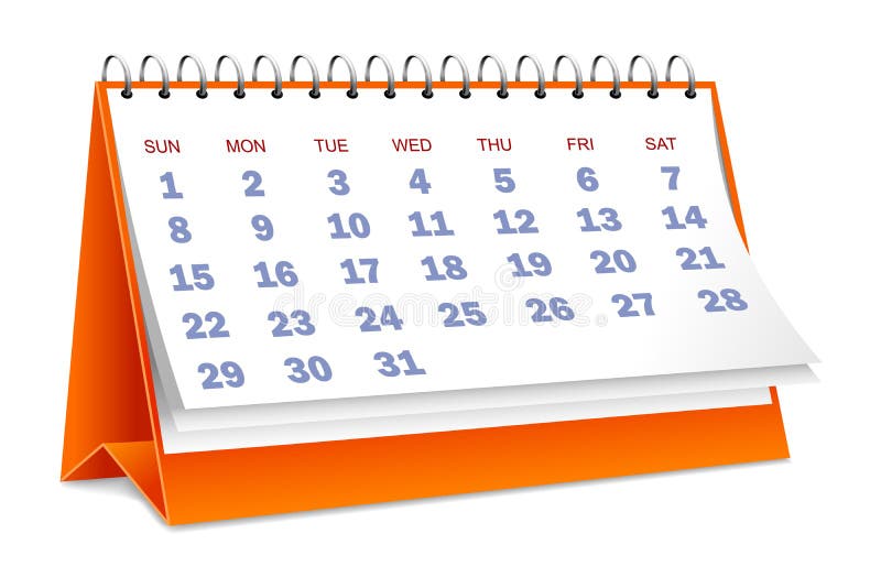 CALENDARIO 3D stock de ilustración. Ilustración de aislado - 59552145