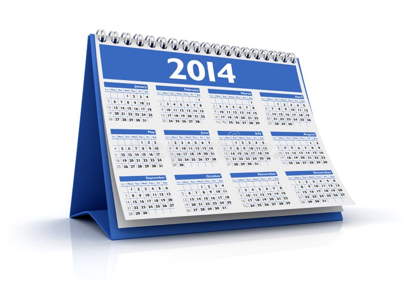 Calendario 2014 royalty illustrazione gratis