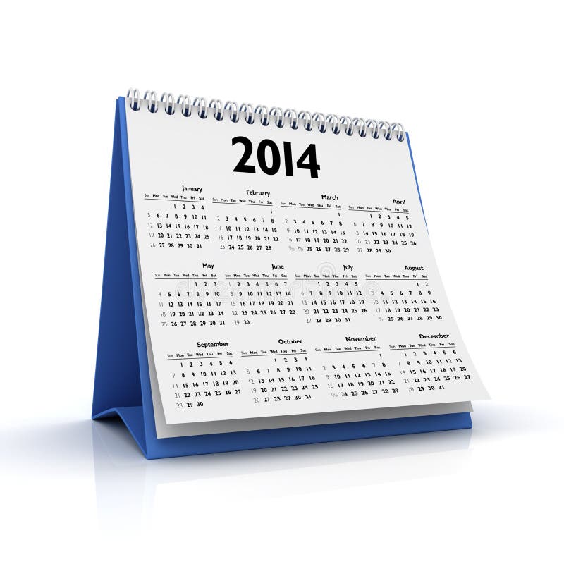 Calendario 2014 royalty illustrazione gratis