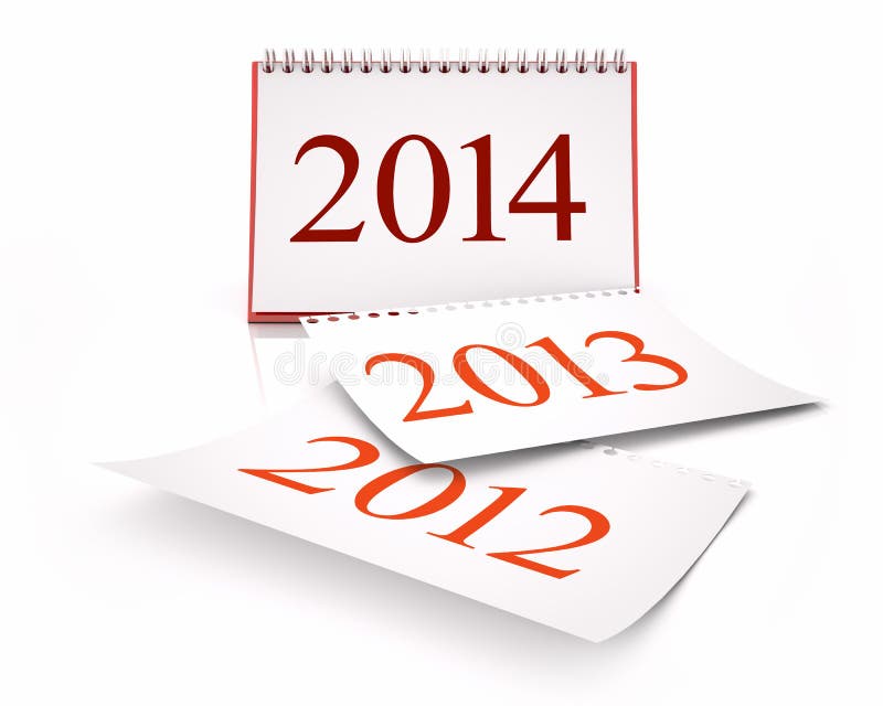 Calendario 2014 illustrazione di stock