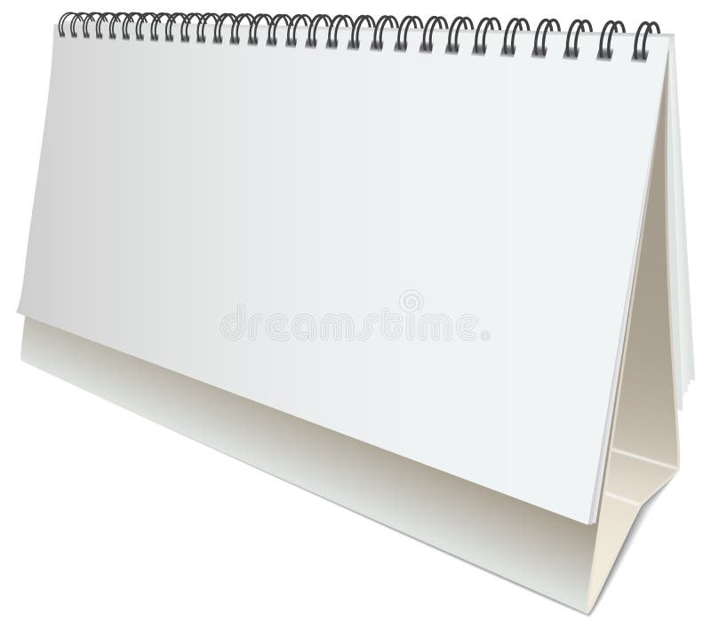 Calendario da tavolino in bianco di vettore royalty illustrazione gratis Calendario da tavolino in bianco di vettore royalty illustrazione gratis