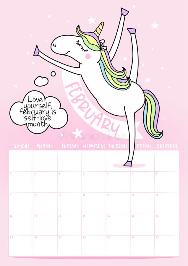 calendario de 2020 marchas con frase de la caligrafía y garabato del unicornio stock de ilustración calendario de 2020 marchas con frase de la caligrafía y garabato del unicornio stock de ilustración