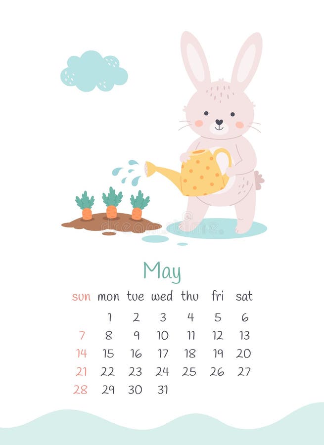 calendario 2023 con lindo conejo. Calendario de páginas verticales de 12  meses símbolo de mascota de personaje de liebre año. lindo conejito 2023 al  calendario chino. ilustración vectorial 8568191 Vector en Vecteezy