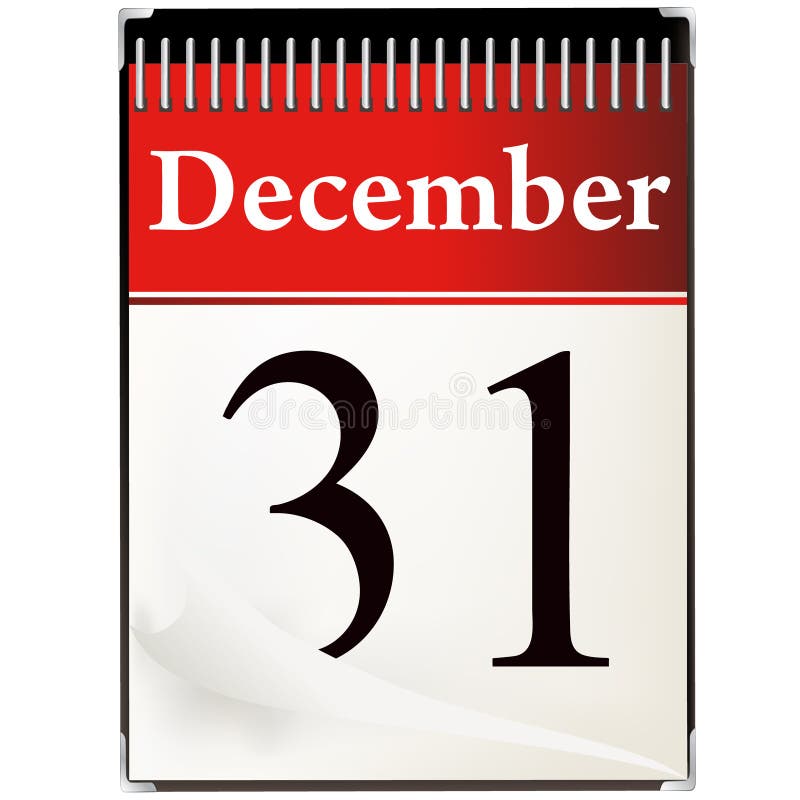 Calendario del 31 dicembre