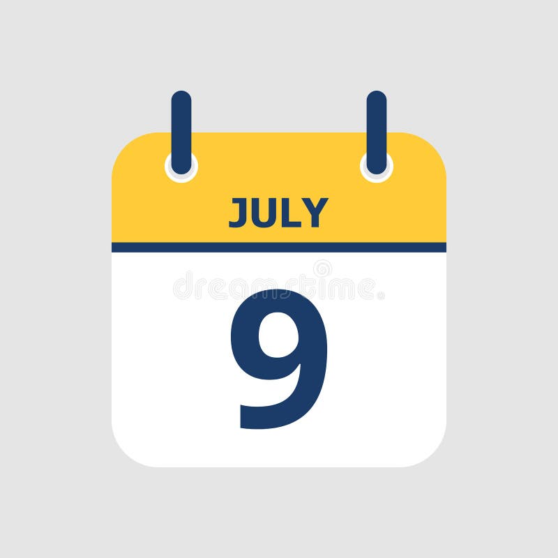 Calendario el 9 de julio libre illustration Calendario el 9 de julio libre illustration