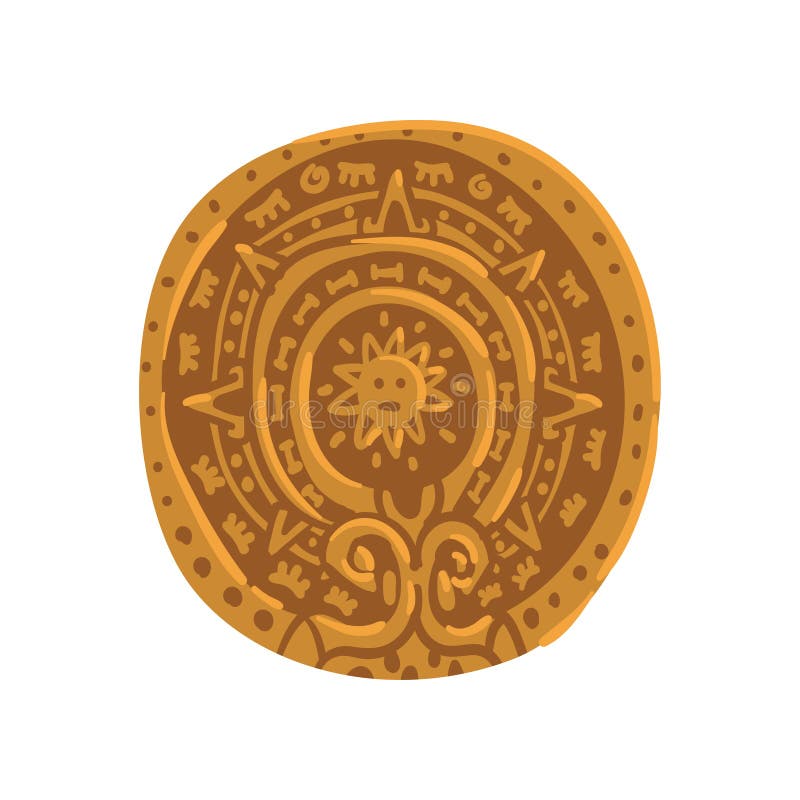 Calendario maya, simbolo di civilizzazione di maya, illustrazione tribale americana di vettore dell'elemento della cultura su un royalty illustrazione gratis Calendario maya, simbolo di civilizzazione di maya, illustrazione tribale americana di vettore dell'elemento della cultura su un royalty illustrazione gratis