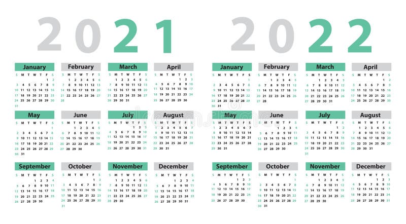 Calendario 2022 Domingo Del Vector Ilustración Del Vector