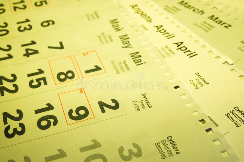 English Calendars Stock Photos Free And Royalty Free Stock Photos From