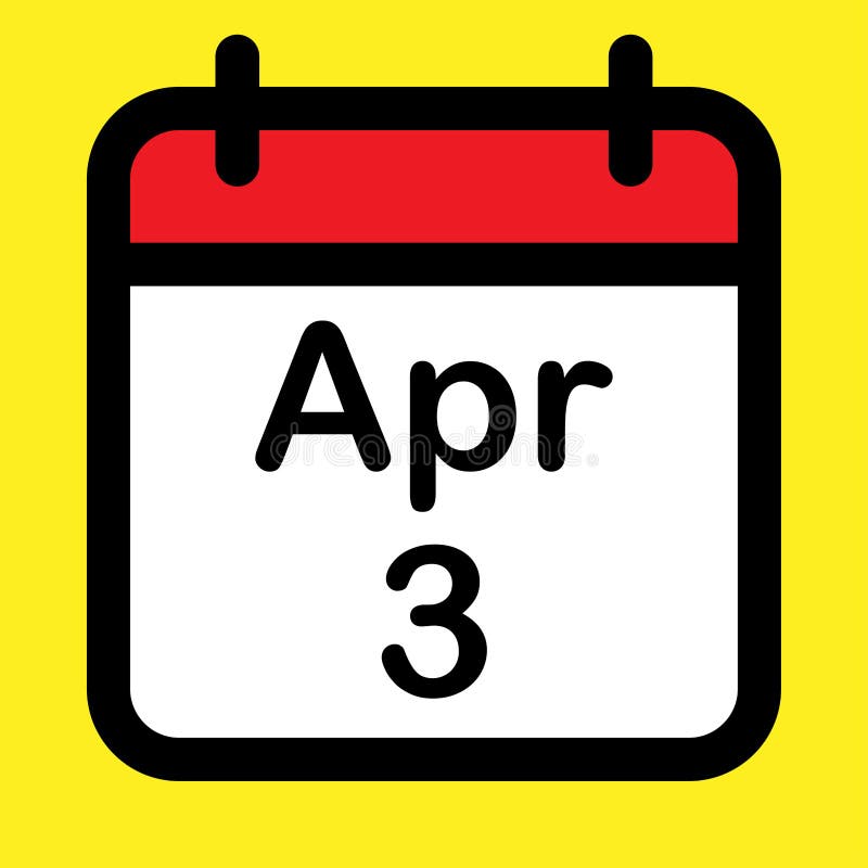 Calender icon third April stock vector. Illustration of calendar