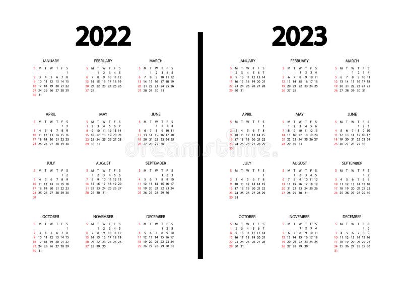 Calendrier 2022 À 2023 Ans. La Semaine Commence Le Dimanche. Modèle Annuel Calendar. Calendrier Anglais Annuel. Organisateur Annue Illustration De Vecteur - Illustration Du Conception, Avril: 212419459