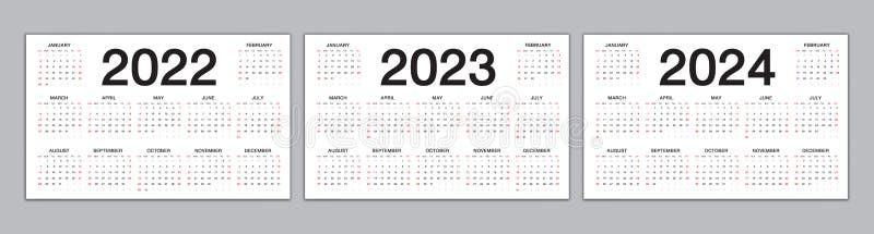 Calendrier 2023, Calendrier Simple, Bureau, Débuts De Semaine Du