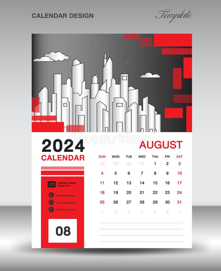 modèle de calendrier 2024, conception de calendrier de bureau 2024