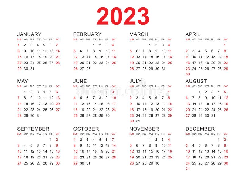 Modèle De Conception de Calendrier 2023