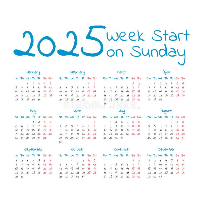 Calendrier De 2025 Ans D'isolement Sur L'illustrat Blanc De Vecteur De