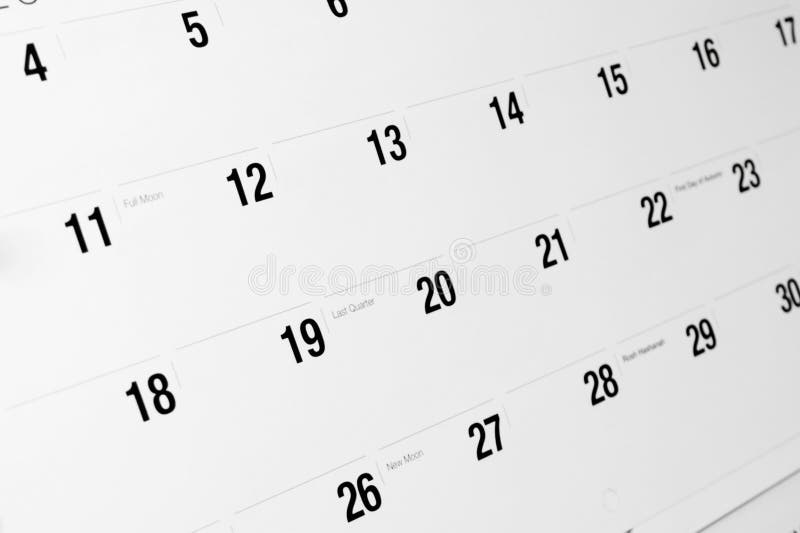 Calendário imagem de stock royalty free