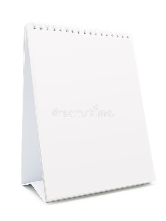 Calendário de mesa, isolado no branco imagens de stock royalty free Calendário de mesa, isolado no branco imagens de stock royalty free