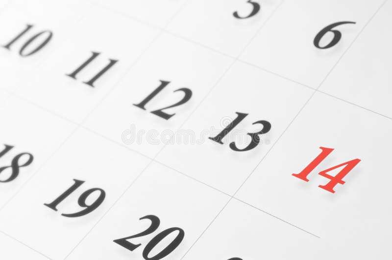 Calendário de São Valentim foto de stock