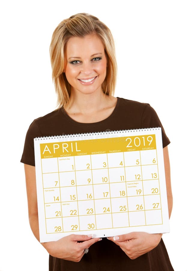 Calendário 2019: Guardando a placa April Calendar imagem de stock Calendário 2019: Guardando a placa April Calendar imagem de stock