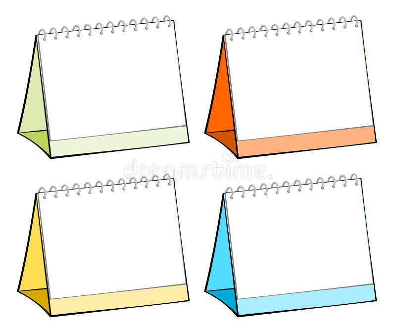Calendários de mesa em branco ilustração stock