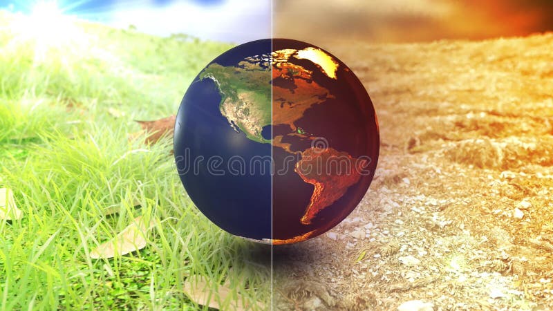 Calentamiento global 4k ilustración del vector