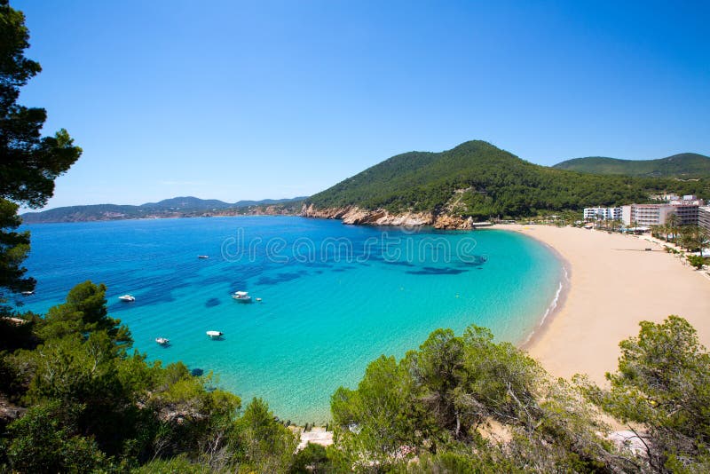 Caleta de Sant Vicent cala SAN Vicente SAN Juan Ibiza στοκ φωτογραφία Caleta de Sant Vicent cala SAN Vicente SAN Juan Ibiza στοκ φωτογραφία