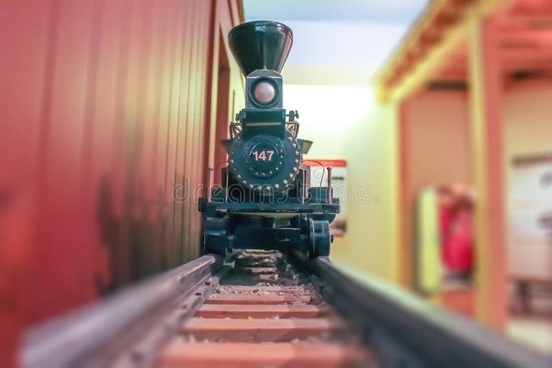 A Vintage Railway Train Engine Toy Editorial Stock Image Image of