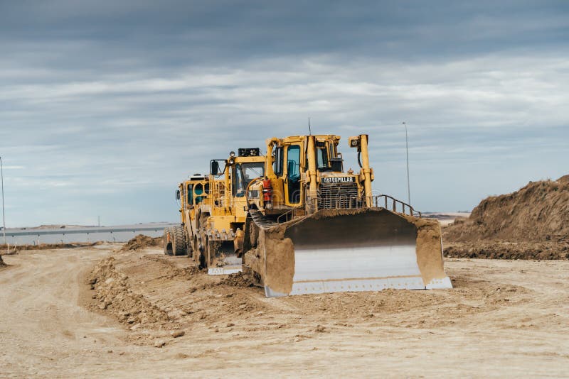 October 28 2018 Calgary , Alberta Canada Contruction Equipment on