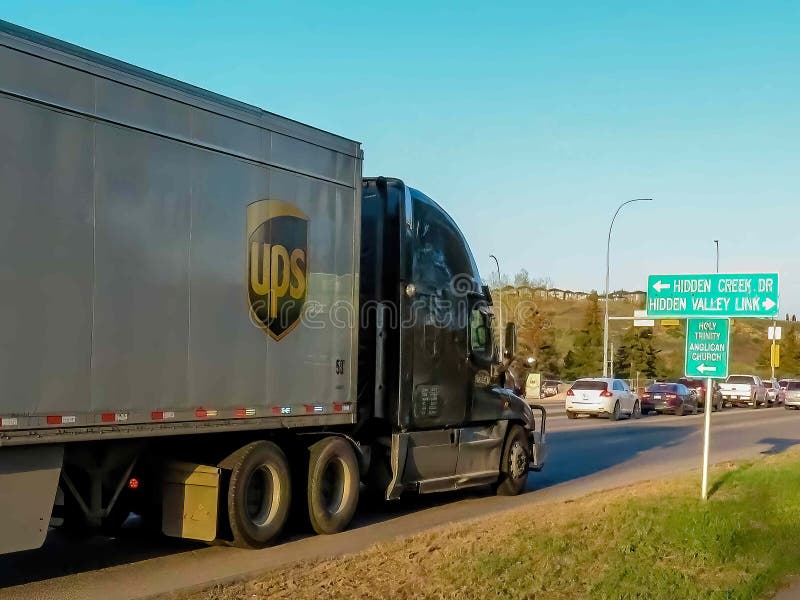 A UPS delivery truck editorial stock image. Image of shipping 278120544