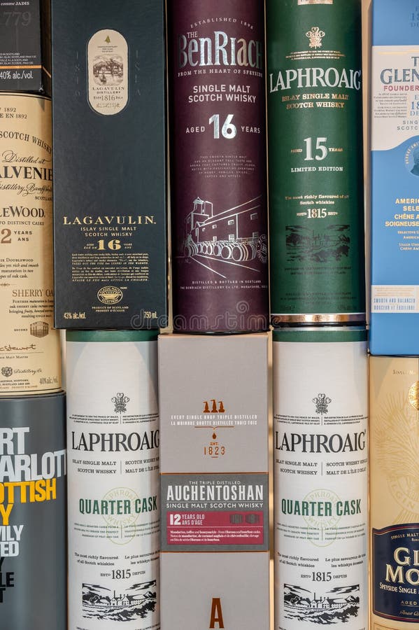 Scotch Whisky Presentation Boxes Editorial Photo Image of gold