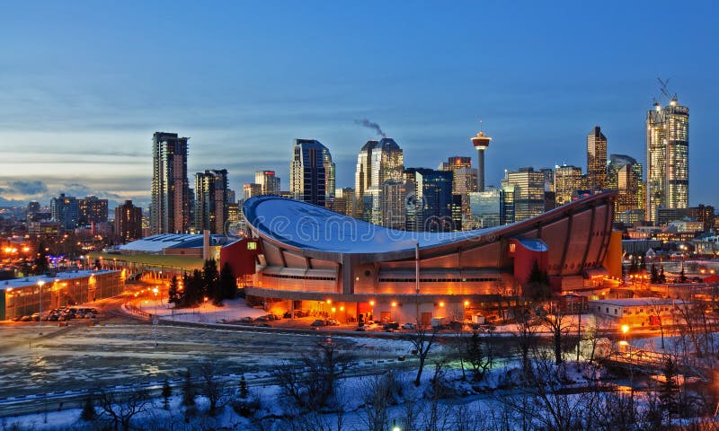 Calgary-Skyline stockfoto Calgary-Skyline stockfoto