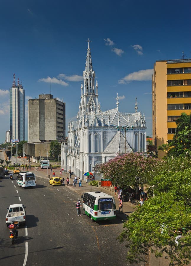 cali kościelny Colombia w centrum ermita los angeles obraz stock cali kościelny Colombia w centrum ermita los angeles obraz stock