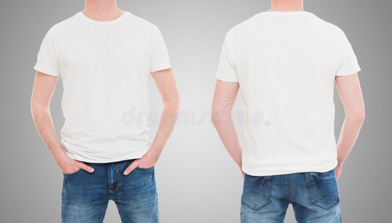 Calibre avant et arrière de T-shirt de vue photo libre de droits Calibre avant et arrière de T-shirt de vue photo libre de droits