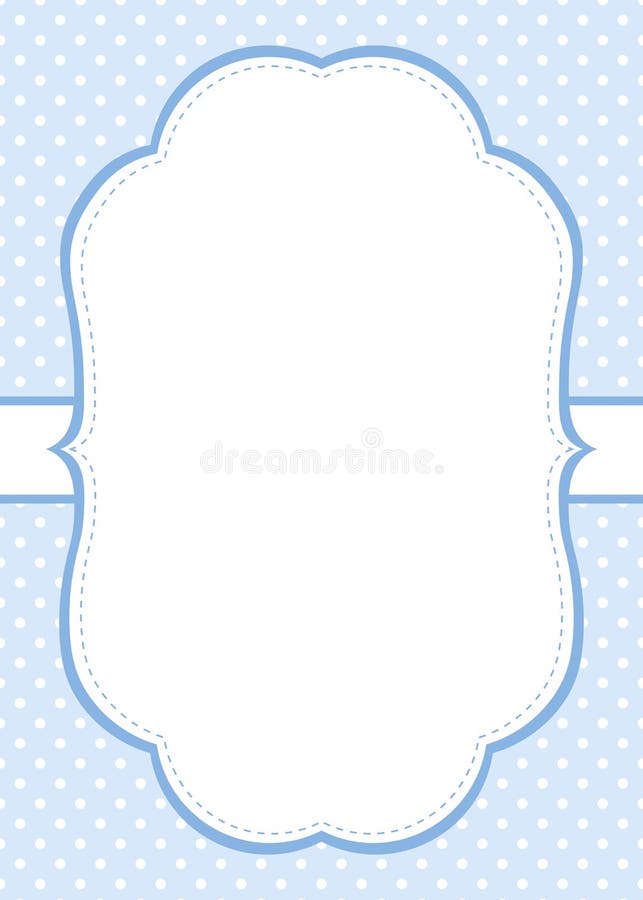 Calibre bleu d'invitation de point de polka illustration de vecteur Calibre bleu d'invitation de point de polka illustration de vecteur