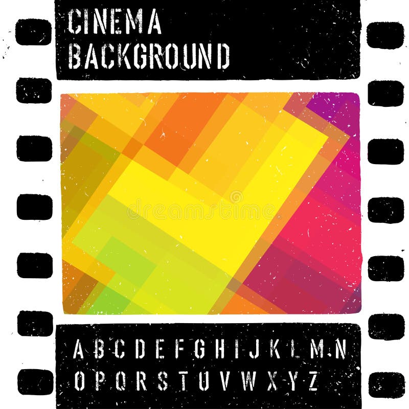 Calibre coloré grunge de conception de cinéma illustration stock Calibre coloré grunge de conception de cinéma illustration stock