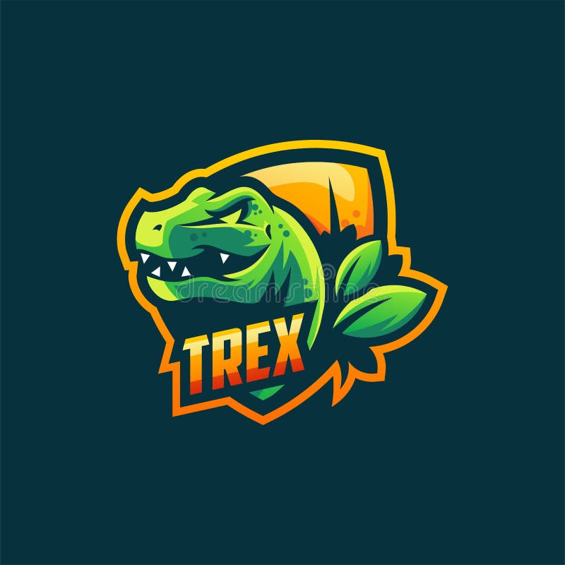 Calibre d'illustration de vecteur de conception de logo de Trex illustration de vecteur Calibre d'illustration de vecteur de conception de logo de Trex illustration de vecteur