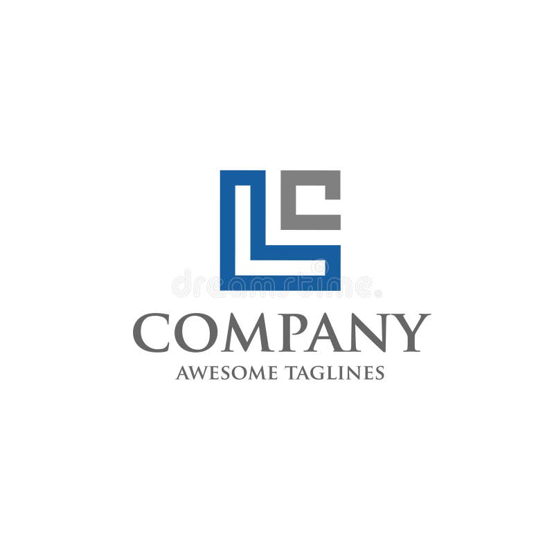 Calibre d'illustration de vecteur de conception de logo de lettre de LC, illustration stock Calibre d'illustration de vecteur de conception de logo de lettre de LC, illustration stock
