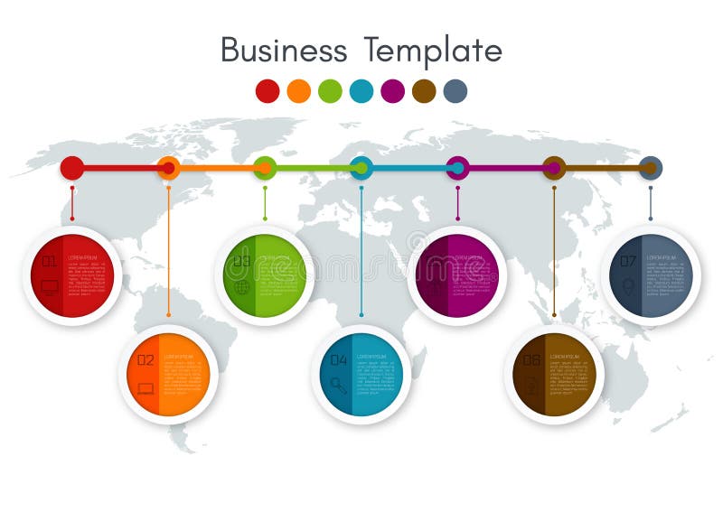 Calibre d'infographics de chronologie illustration libre de droits Calibre d'infographics de chronologie illustration libre de droits
