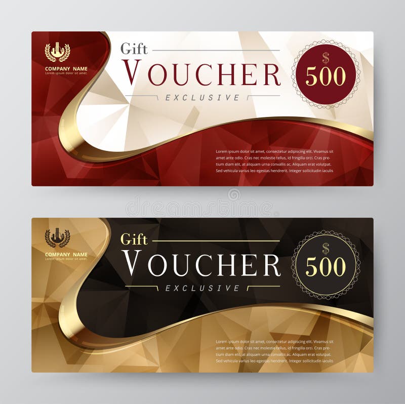 Calibre de bon de cadeau carte de promotion, conception de bon illustration de vecteur Calibre de bon de cadeau carte de promotion, conception de bon illustration de vecteur