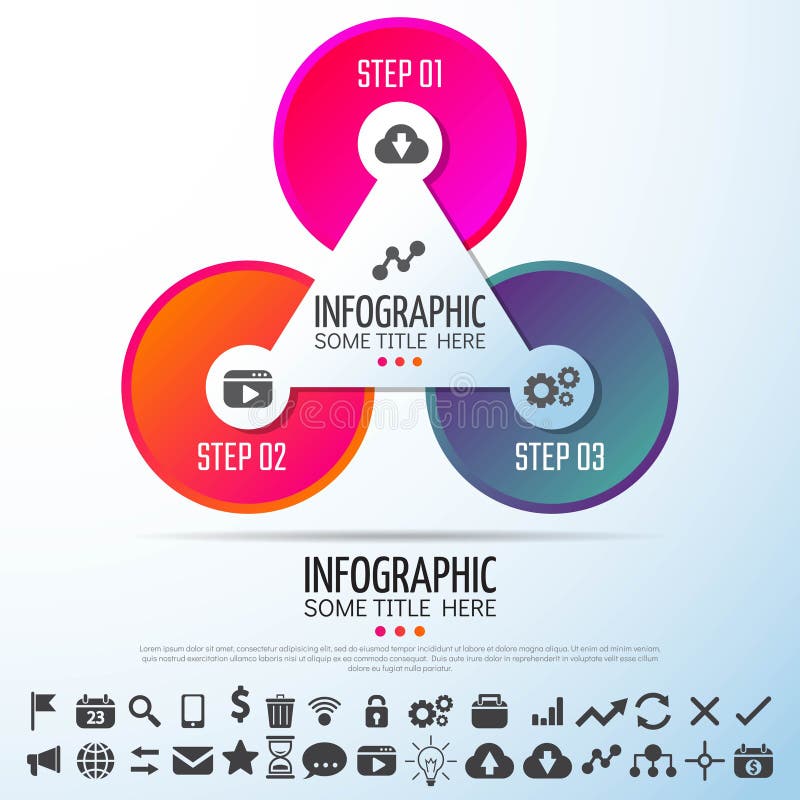 Calibre de conception d'Infographics de cercle illustration libre de droits Calibre de conception d'Infographics de cercle illustration libre de droits