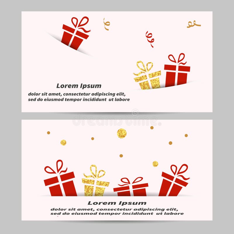 Calibre de conception de bon de bon de cadeau illustration stock Calibre de conception de bon de bon de cadeau illustration stock
