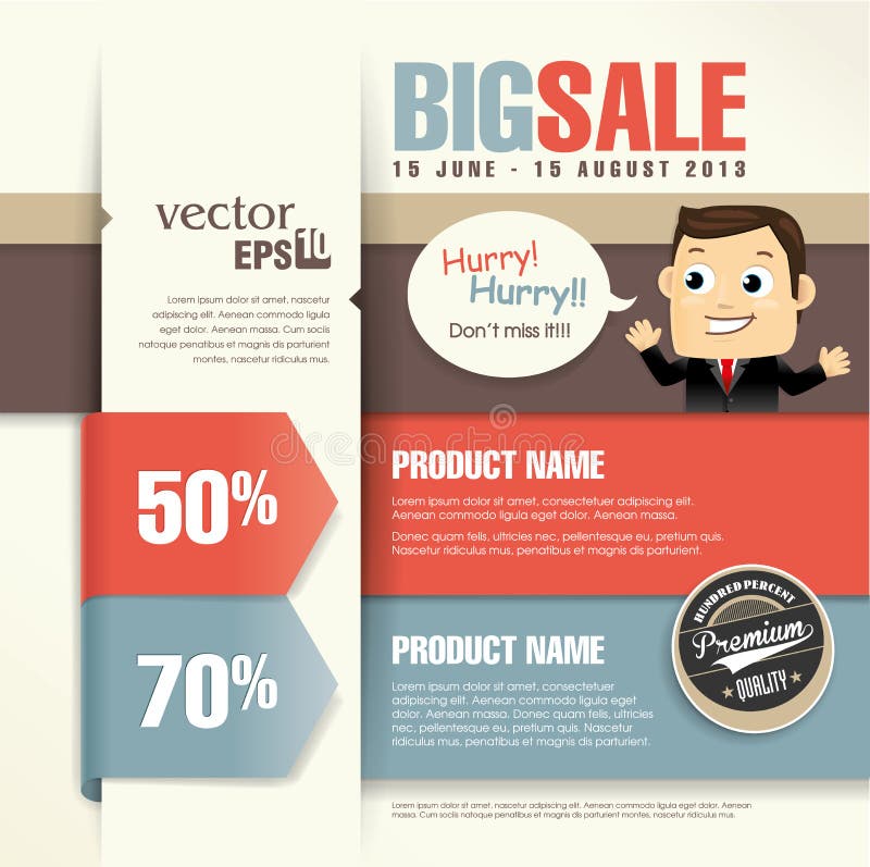 Calibre de conception de promotion des ventes illustration libre de droits Calibre de conception de promotion des ventes illustration libre de droits