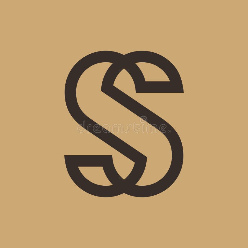 Modèle de design pour la lettre initiale S illustration stock