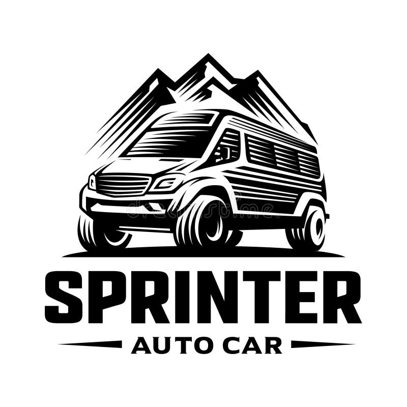 Calibre de logo de voiture de route de sprinter illustration stock Calibre de logo de voiture de route de sprinter illustration stock